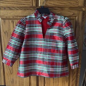 Crown and Ivy plaid top